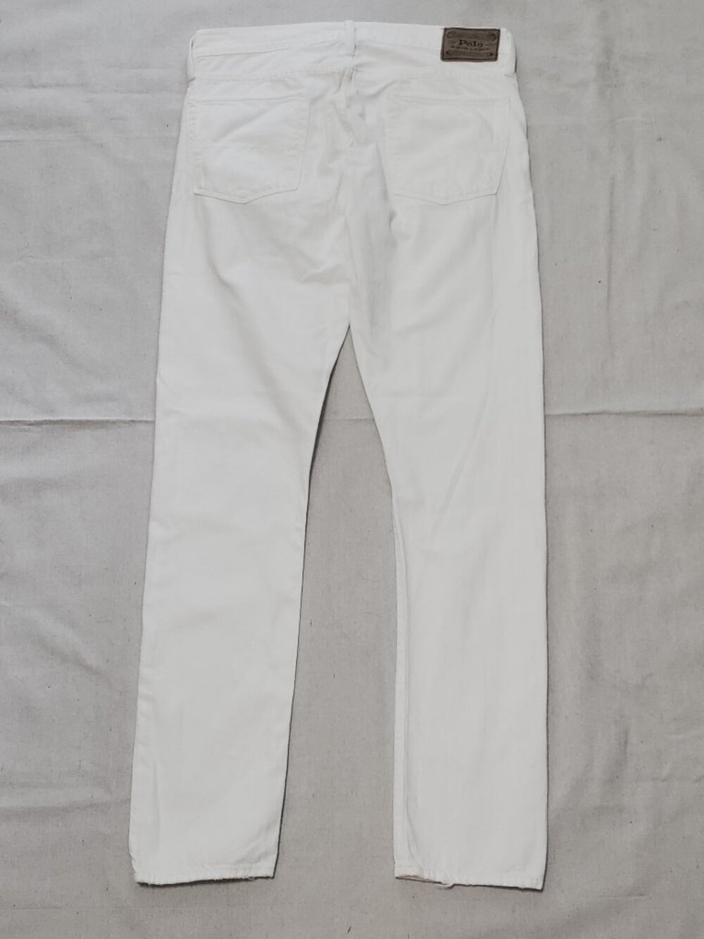 Polo Ralph Lauren Jeans Mens 32x34 White Sullivan Slim Distressed Ripped Denim - Picture 13 of 13